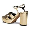 Women's platform heeled sandal Nova Strap Leather Gold by SHOE THE BEAR