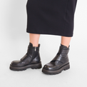 Nero Vachetta Lug Sole Women's Boots Lofina