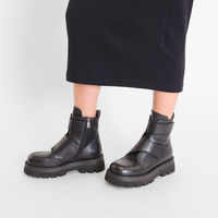 Nero Vachetta Lug Sole Women's Boots Lofina