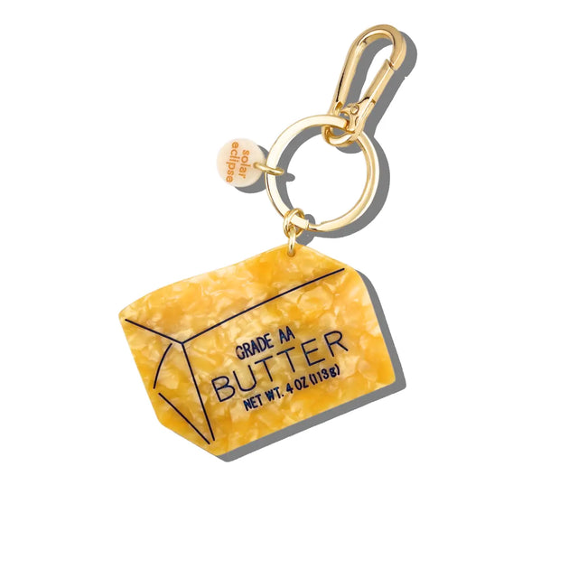 Hand-Painted Butter Bag Charm + Keycharm Gifts + Accessories Bag Keychains Solar Eclipse