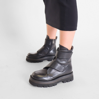 Nero Vachetta Lug Sole Women's Boots Lofina