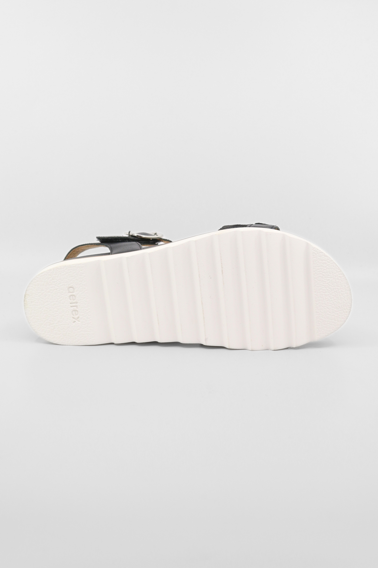 Cass Black Women's Sandals Platforms Aetrex