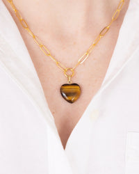 Audrey Heart Necklace Tigers Eye Gifts + Accessories Jewelry Susan Shaw