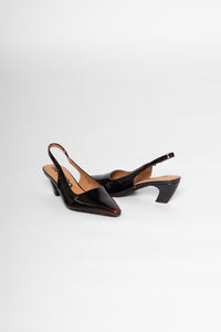 Biabaley Slingback Brown Patent