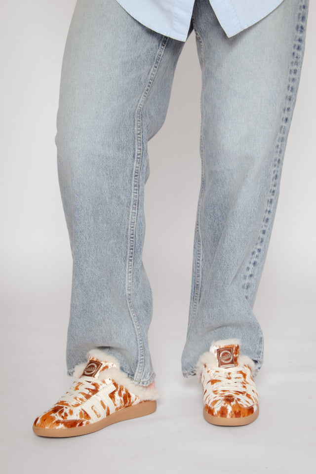 Easter Fl Cow Cuoio Women's Sneakers Back 70