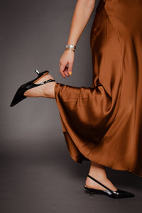 Biakristin Lace Up Slingback Black Pratia