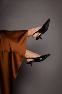 Biakristin Lace Up Slingback Black Pratia