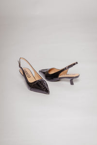 Biakristin Lace Up Slingback Black Pratia