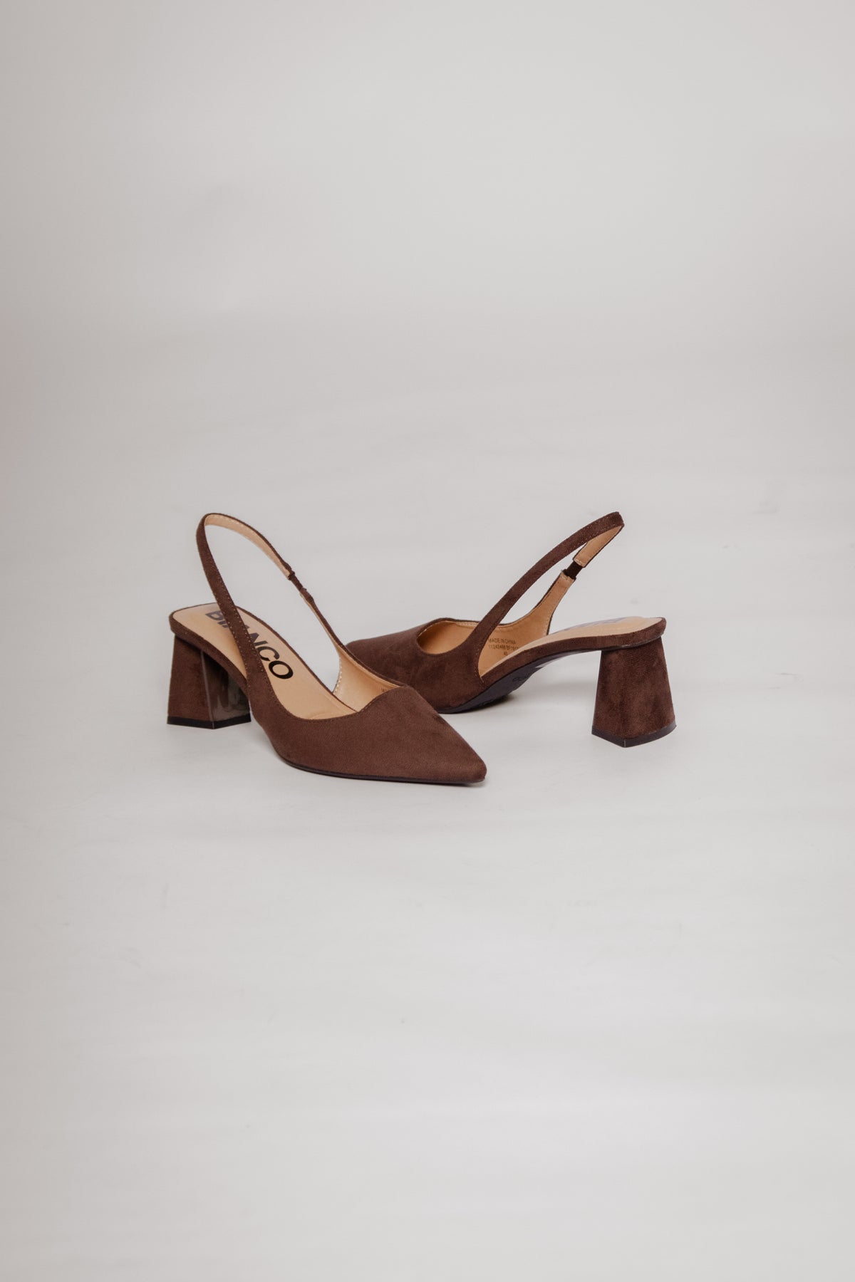 Biamaralyn Suede Slingback Dark Brown