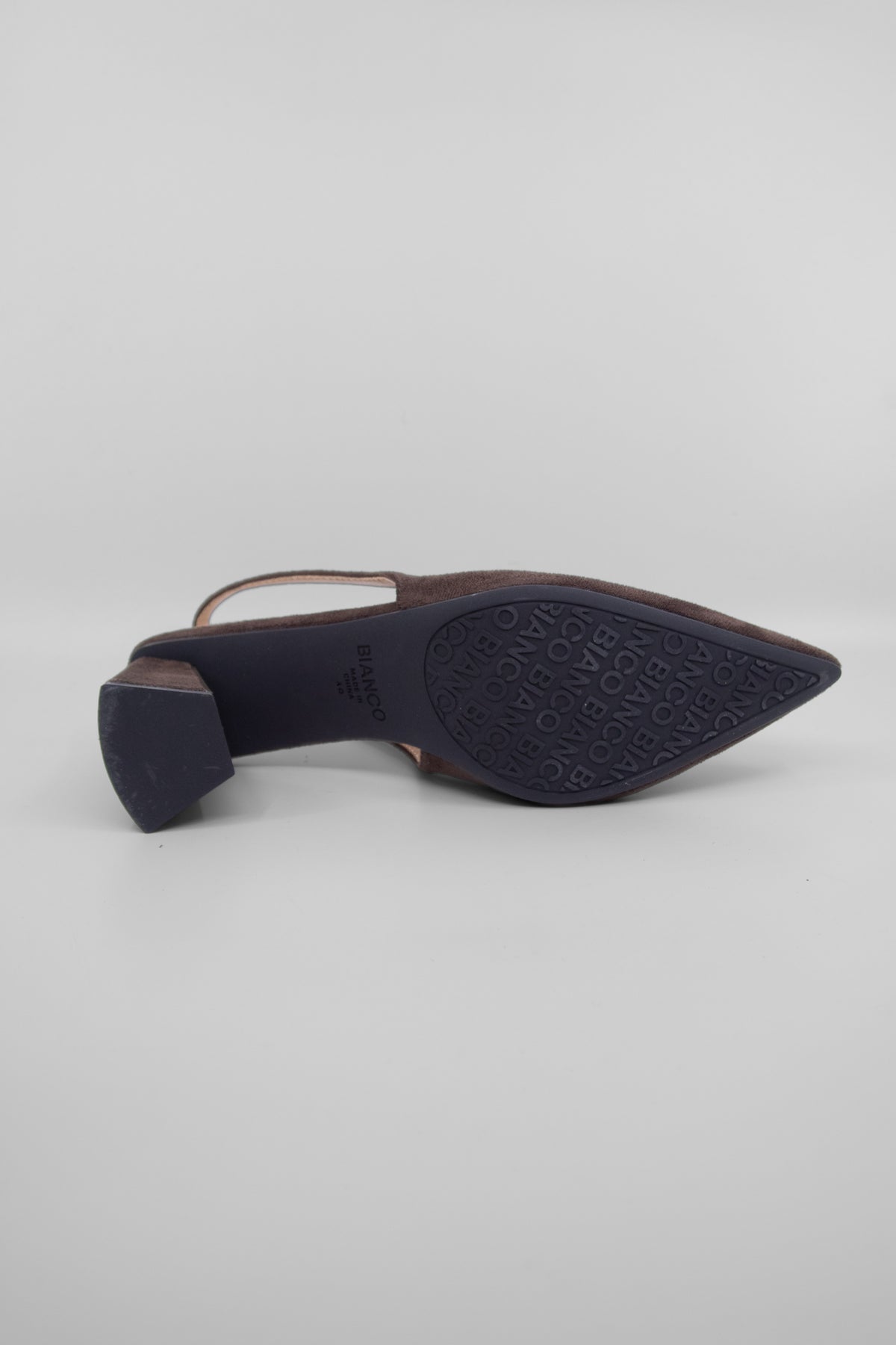 Biamaralyn Suede Slingback Dark Brown