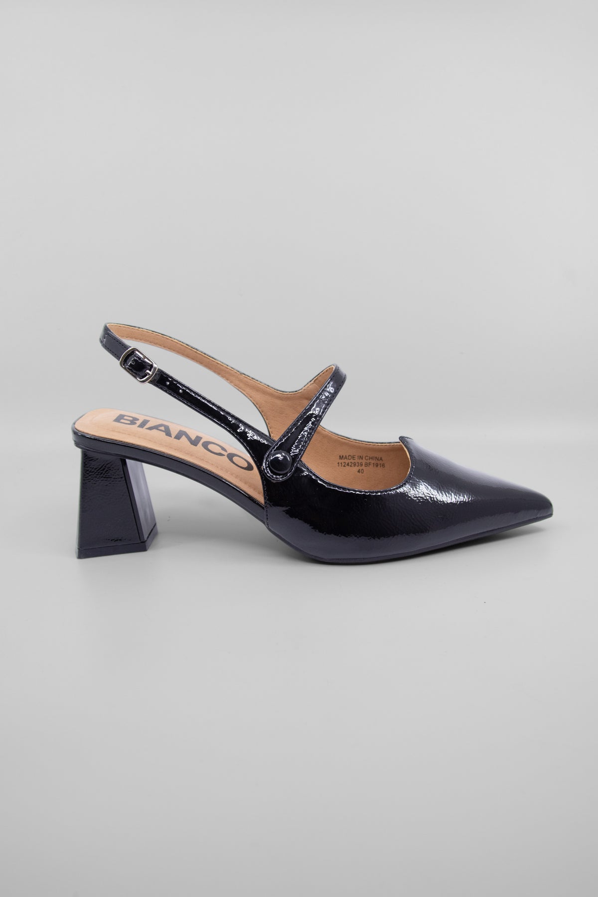Biamaralyn Heart Mary Jane Slingback Black