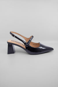 Biamaralyn Heart Mary Jane Slingback Black