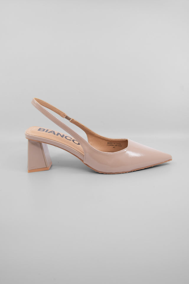 Biamaralyn Slingback Patent Nougat