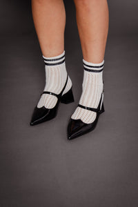 Biamaralyn Heart Mary Jane Slingback Black