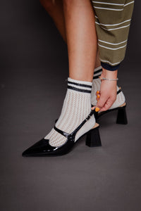Biamaralyn Heart Mary Jane Slingback Black