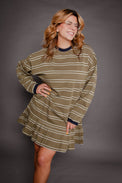 Felicity Dress Green Stripe Women's Dresses Muse Assembly