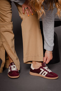 Cloud W26 Wine Cream Women's Sneakers Back 70