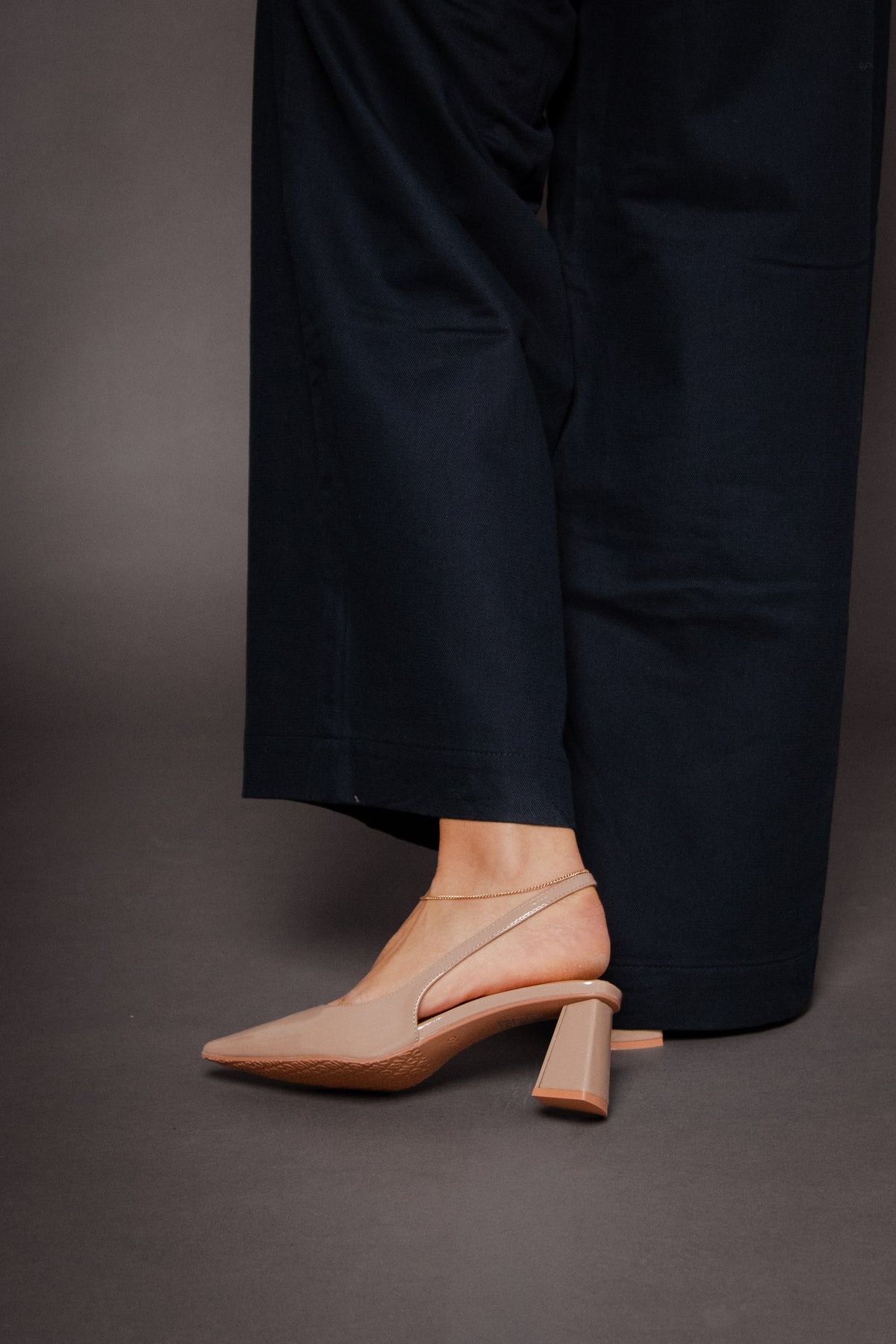 Biamaralyn Slingback Patent Nougat
