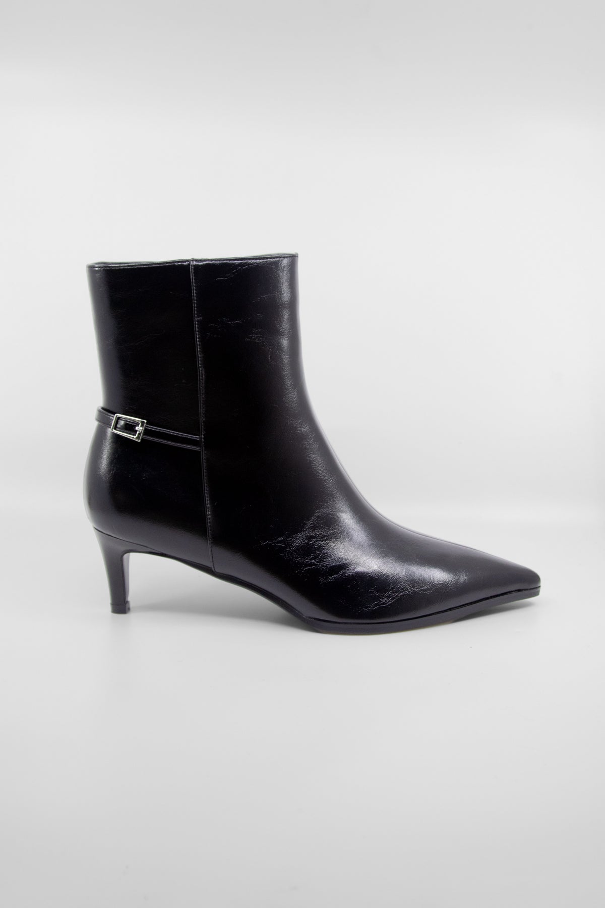 Biaabbie Buckle Zip Boot Black Women's Boots Heels Bianco