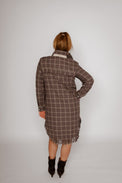 Plaid Flannel Crystal Fringe Shirtdress Huckleberry Women's Dresses Theo