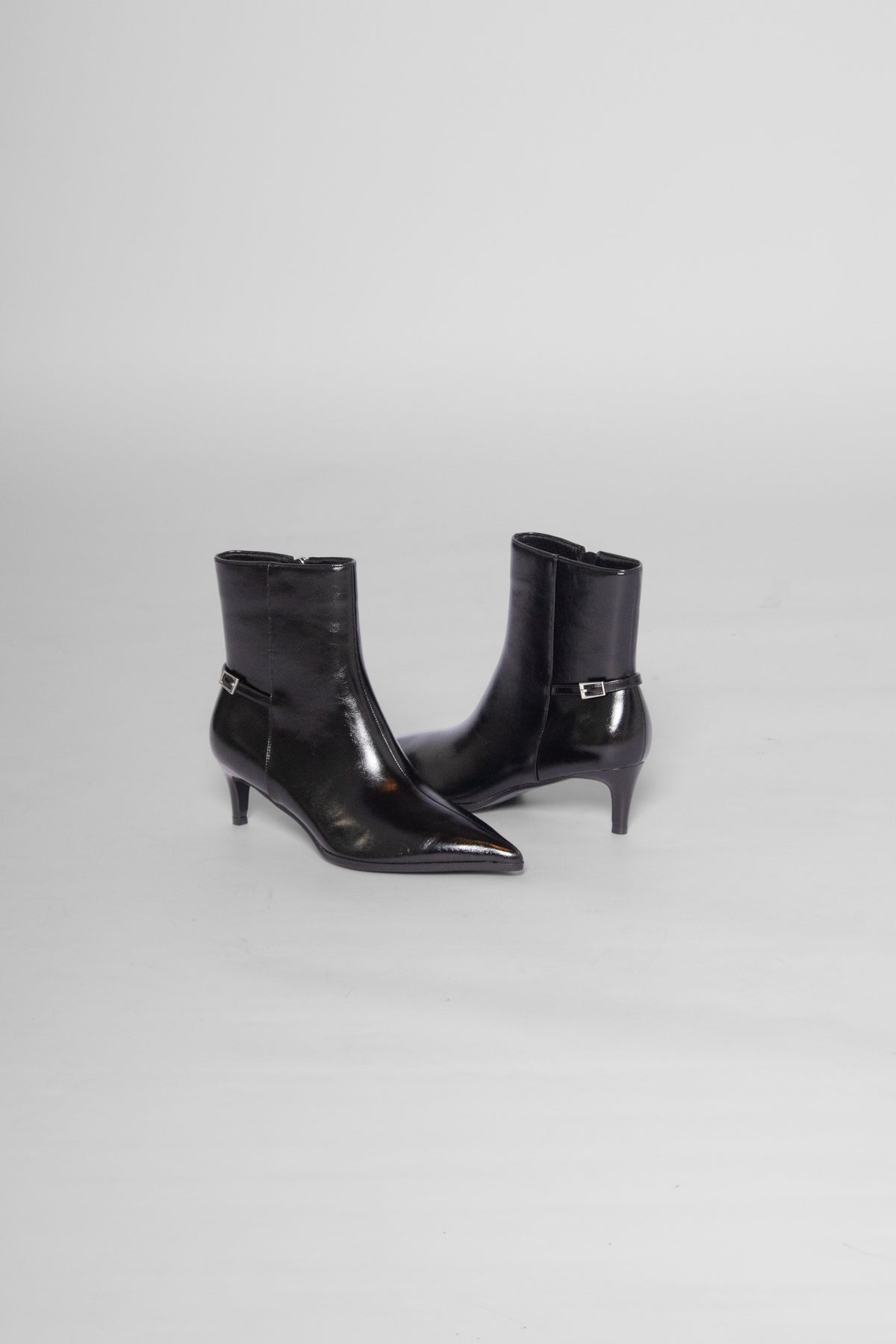 Biaabbie Buckle Zip Boot Black Women's Boots Heels Bianco