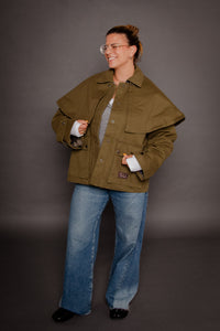 Bonnie Cape Jacket Green Women's Tops Outerwear Muse Assembly