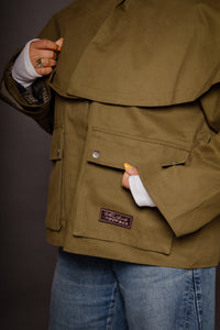 Bonnie Cape Jacket Green Women's Tops Outerwear Muse Assembly