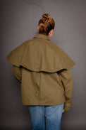 Bonnie Cape Jacket Green Women's Tops Outerwear Muse Assembly