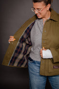 Bonnie Cape Jacket Green Women's Tops Outerwear Muse Assembly