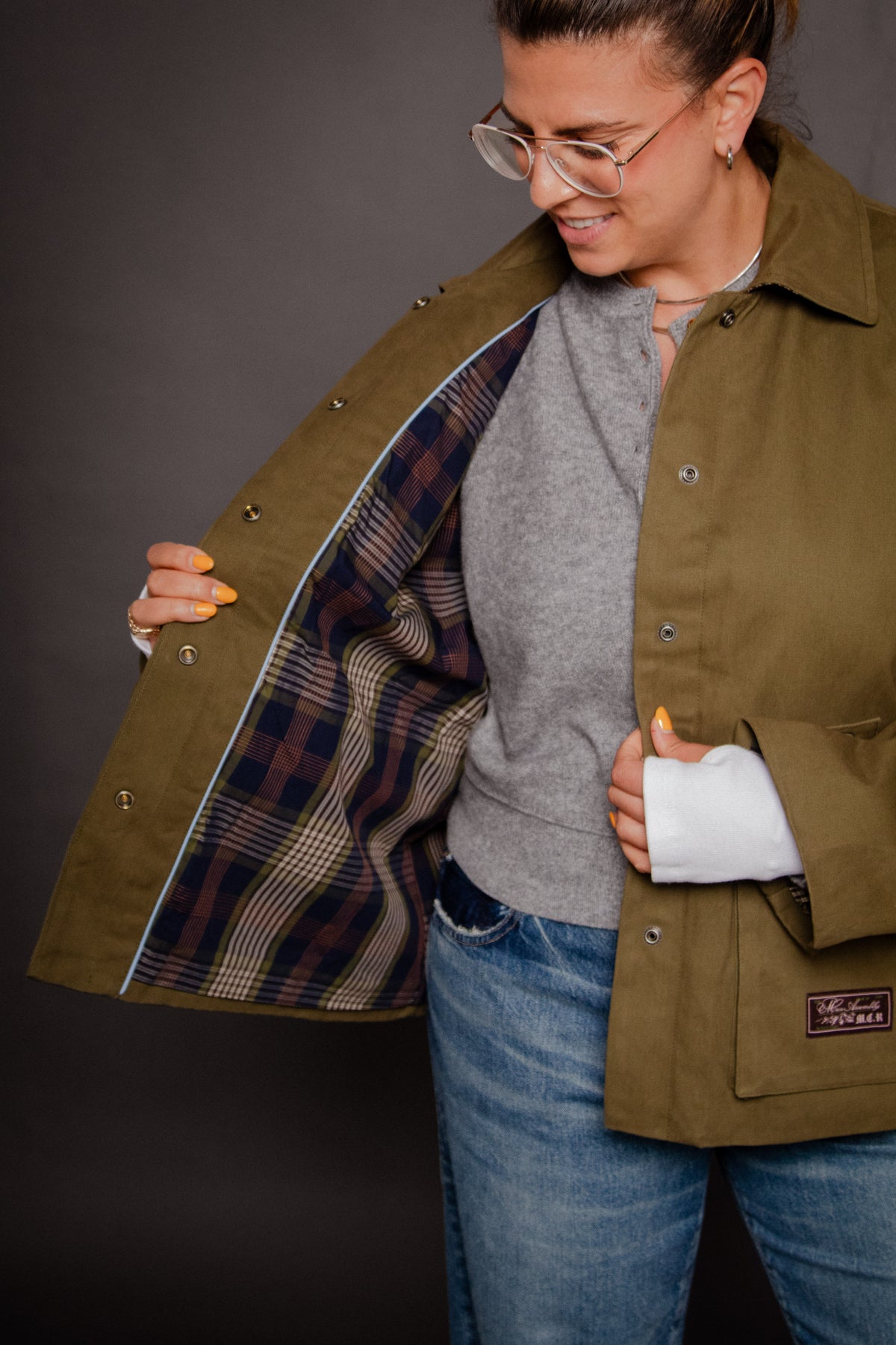 Bonnie Cape Jacket Green Women's Tops Outerwear Muse Assembly