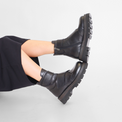 Nero Vachetta Lug Sole Women's Boots Lofina