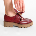 Wide Belt Lugg Wine Women's Shoes Platforms All Black