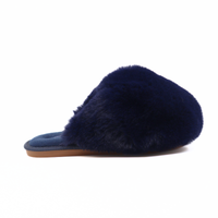 Snowball Slipper Navy Faux Fur Women's Shoes Free People