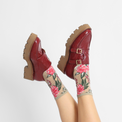 Wide Belt Lugg Wine Women's Shoes Platforms All Black