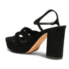 Women's platform sandal Nova Strap Suede Black by SHOE THE BEAR