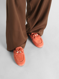 Marin Pearls Orange Suede