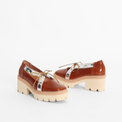 Little Bow Lugg Brown Women's Shoes Platforms All Black
