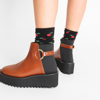 Easy Fit Flatform Brown Women's Boots All Black