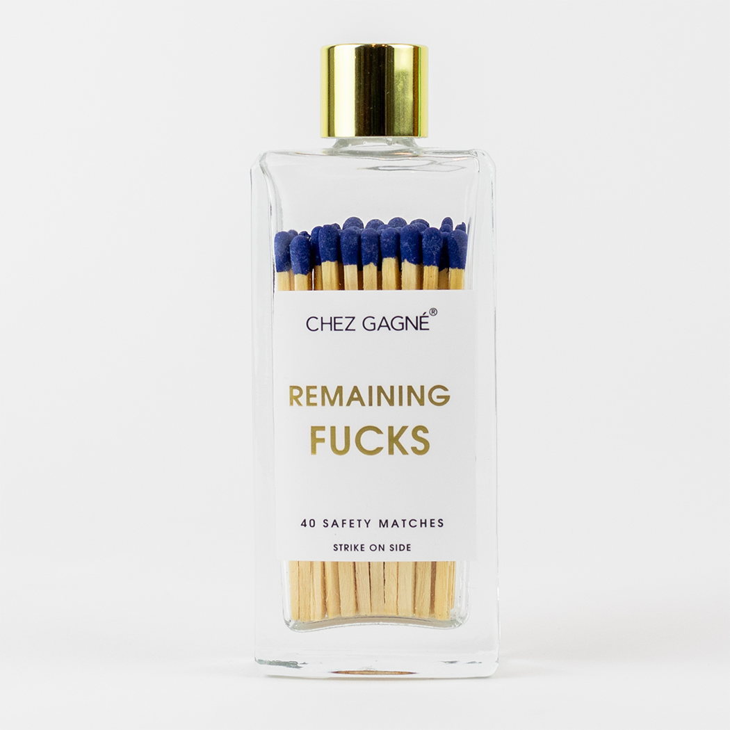 Remaining Fucks Matches Navy Gifts + Accessories Chez Gagné
