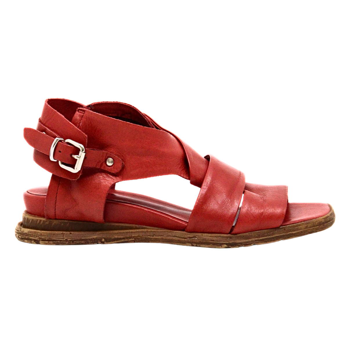 Cross & Band Softy Sandal Red Women's Sandals All Black    