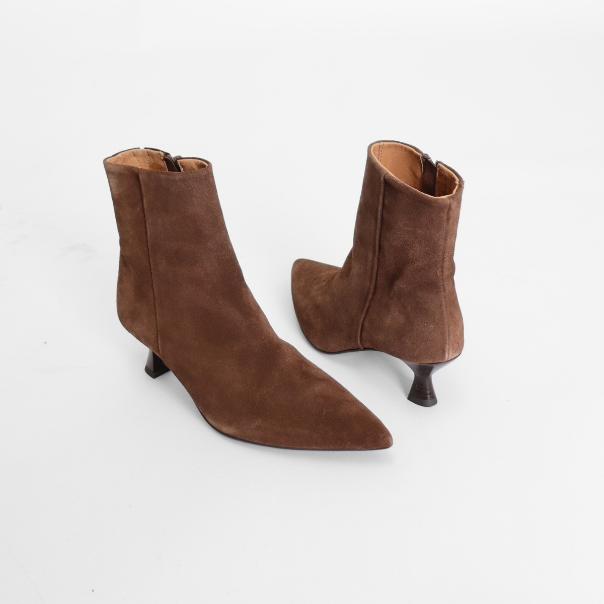 Wilma Brown Suede Women's Boots Heels Pavement