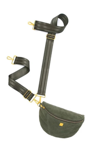 Little Runaway Olive Suede Branch Gifts + Accessories Bags Think Royln