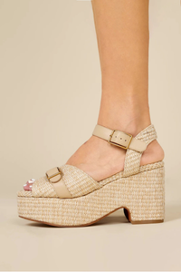 Raf Natural Women's Sandals Platforms Charlotte Stone