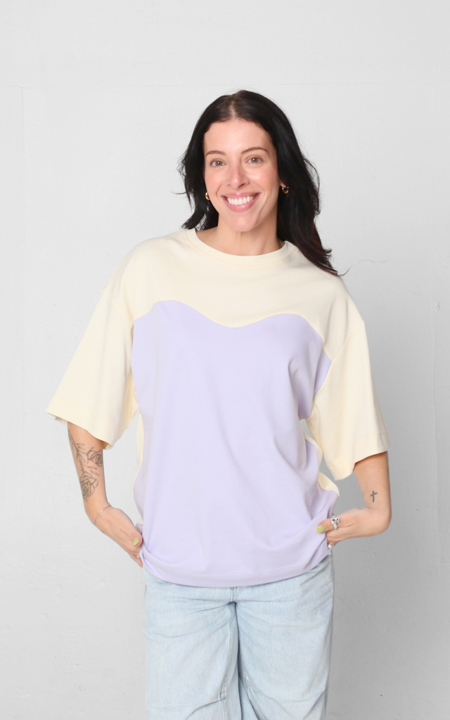 Homey Top Crème/Lilas Women's Tops Eve Gravel