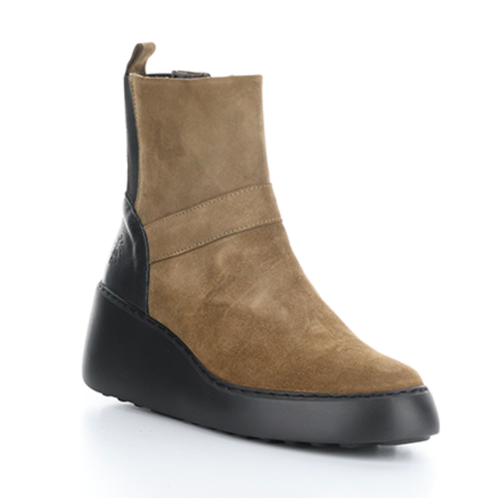 Women's suede wedge ankle boot DOXE by FLY LONDON