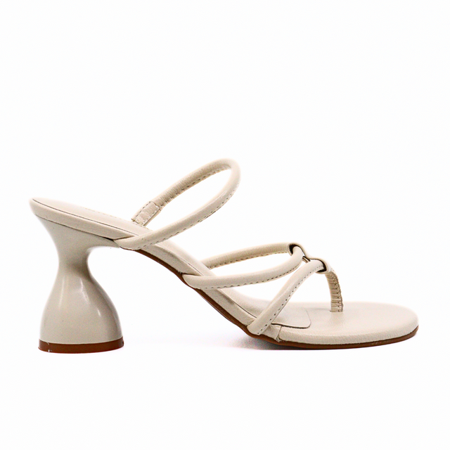 Una Cream Women's Sandals Heels Intentionally Blank    