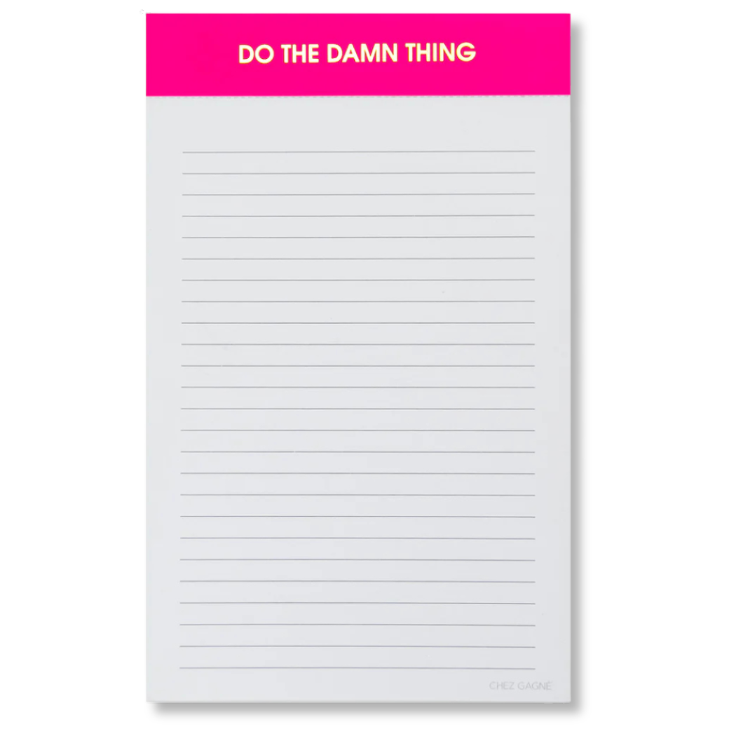 Do The Damn Thing Notepad Bright Pink Gifts + Accessories Chez Gagné