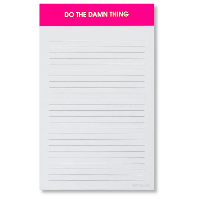 Do The Damn Thing Notepad Bright Pink Gifts + Accessories Chez Gagné