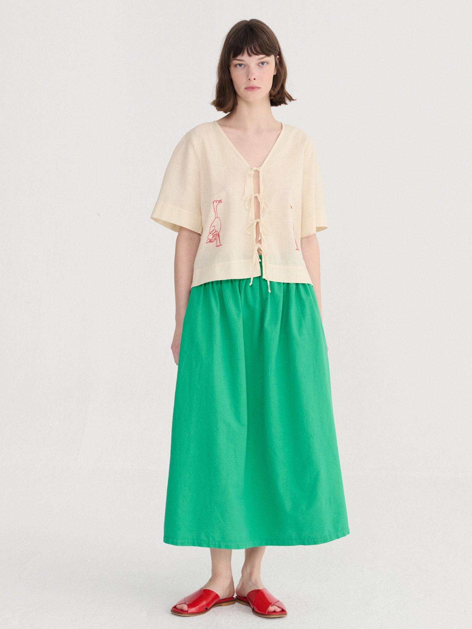 Recycled Cotton Evasé Skirt Women's Bottoms Skirt Bobo Choses