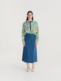 Color Herbalist Pattern Collar Shirt Women's Tops Bobo Choses